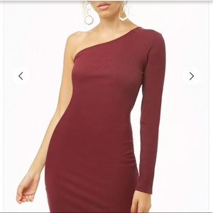 Ribbed one shoulder Bodycon dress